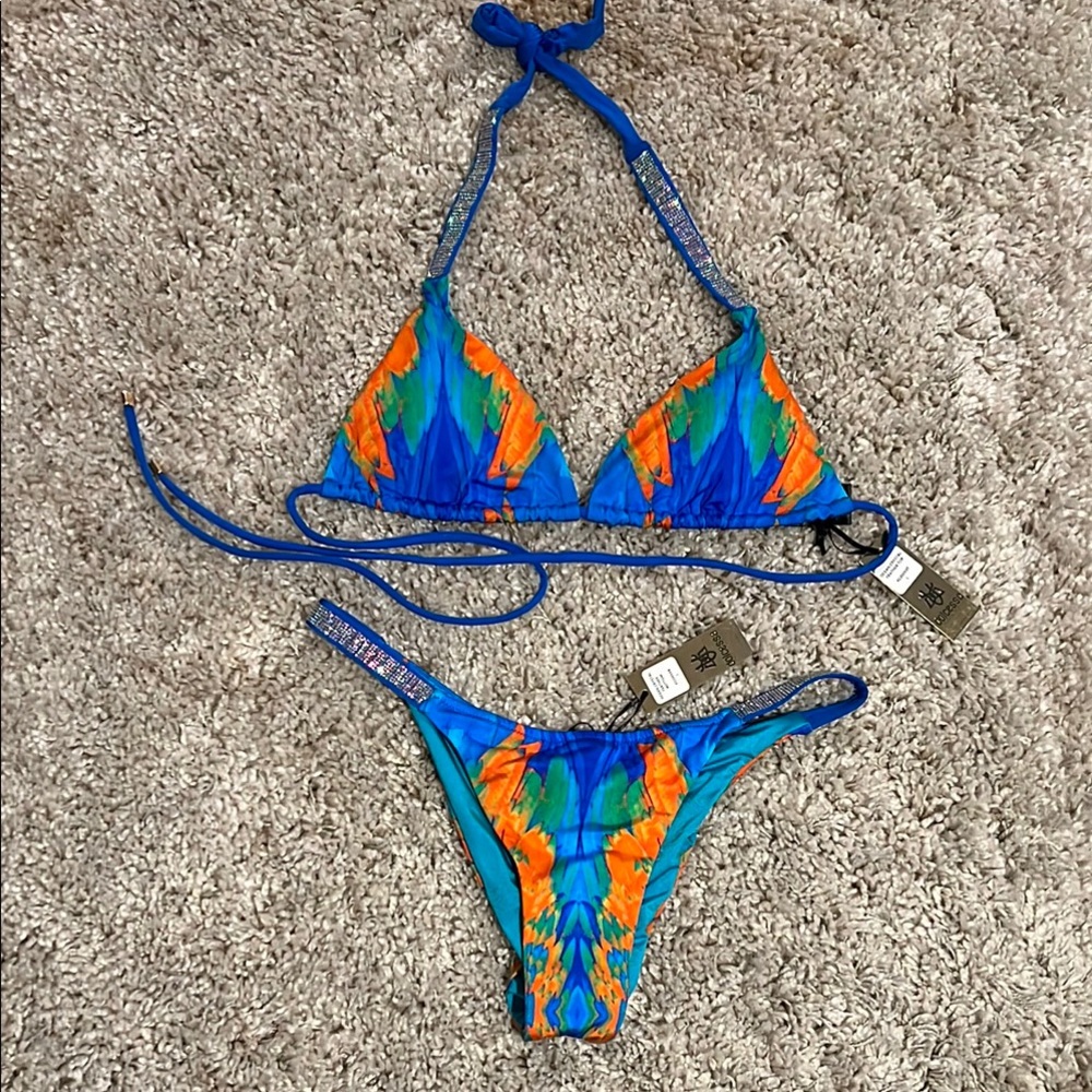 Dolcessa Blue and Orange Bikini